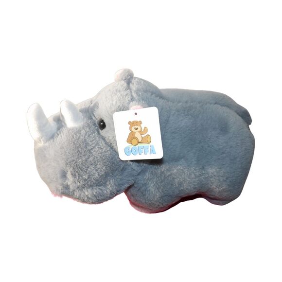 Mills Fleet Farm Grey Rhino Plush 2021 Goffa Promo Toy 13" Stuffed Animal - Picture 1 of 5